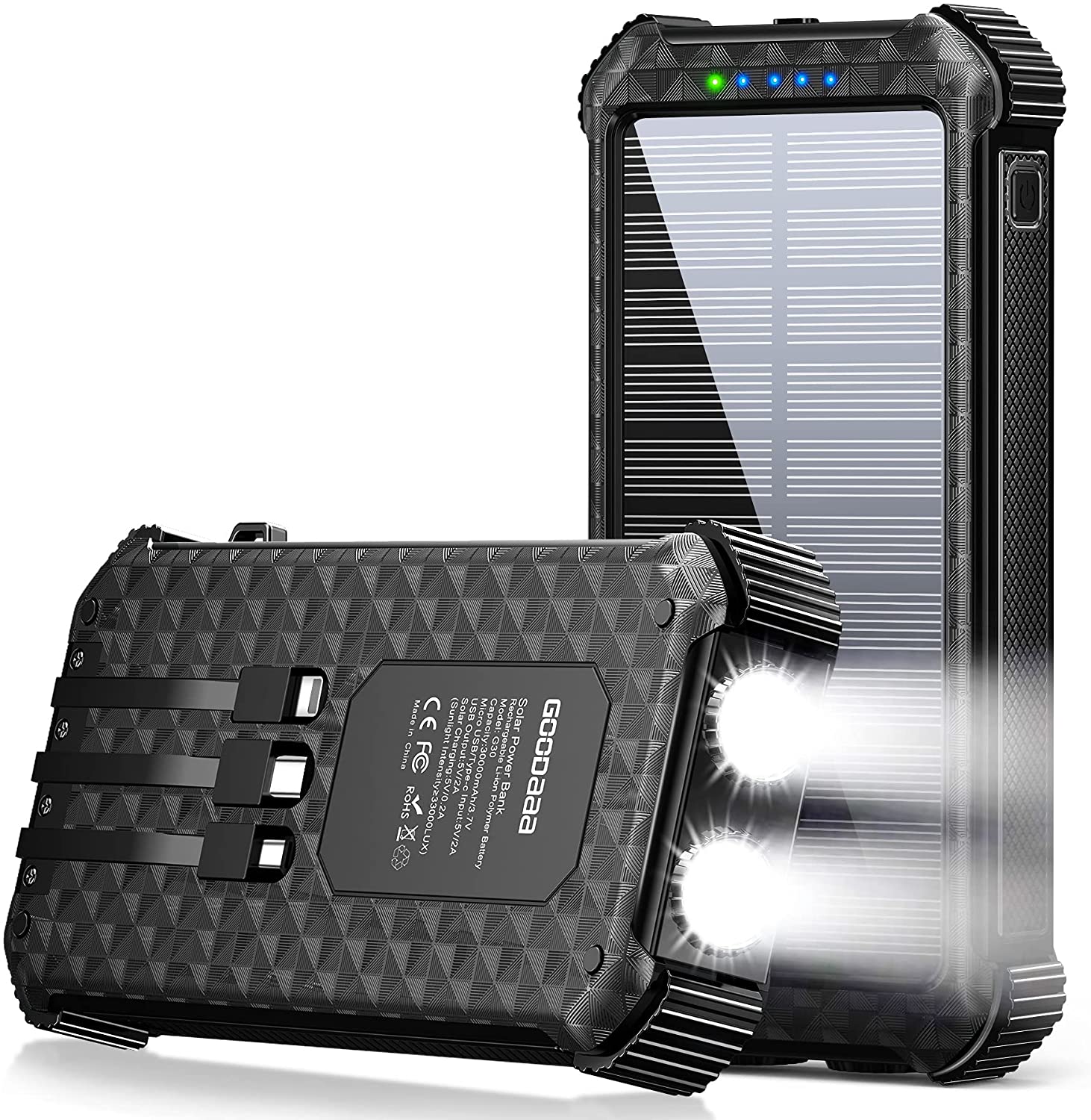 Solar Power Bank 26800mAh Portable LED Flashlight – Sunlight Technologies  LLC