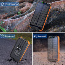 Load image into Gallery viewer, Solar Power Bank 26800mAh Portable LED Flashlight - Sunlight Technologies LLC
